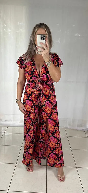 August Jumpsuit - Firestone Floral