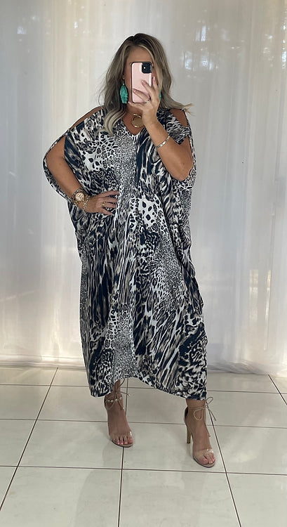 Ivey Kaftan - Chocolate Leopard