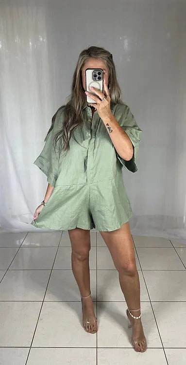 Lou Lou Playsuit - Khaki