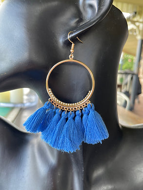 Tassel earring - Royal Blue