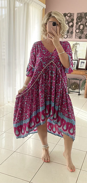 Frankie Maxi Dress - Boho Magenta discontinued