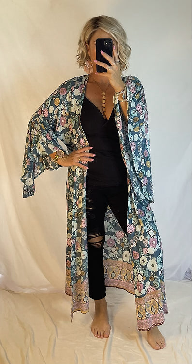 Gracie Kimono Cover - Coco Blue