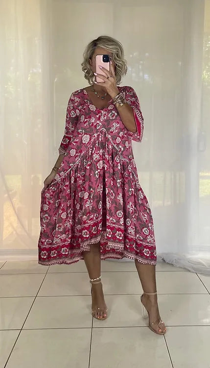 Frankie Maxi Dress - Red Poppies