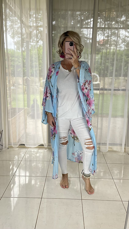 Gracie Kimono Cover - Denise Aqua