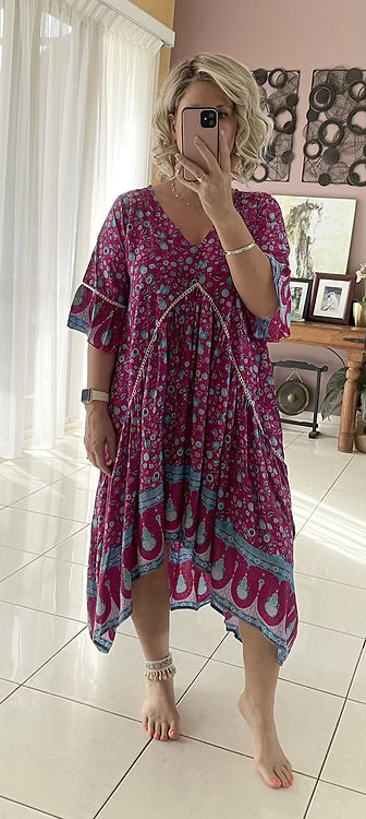 Frankie Maxi Dress - Boho Magenta discontinued