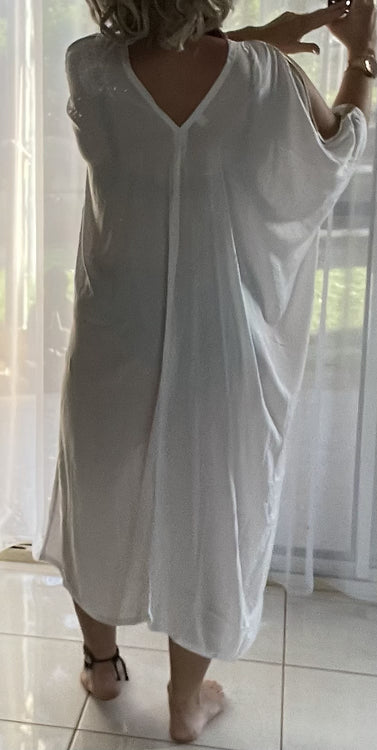 Kaftan - White with Embellishments