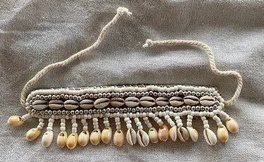 Handmade Shell Anklet - Cream
