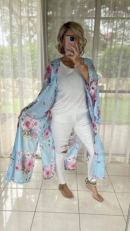 Gracie Kimono Cover - Denise Aqua