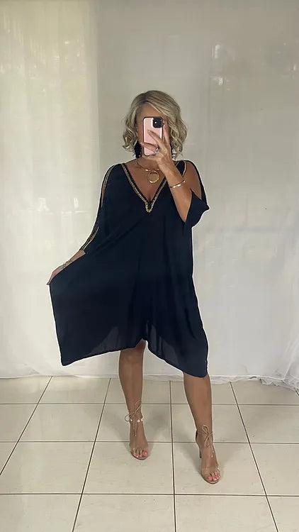 Kaftan embellished - Black short