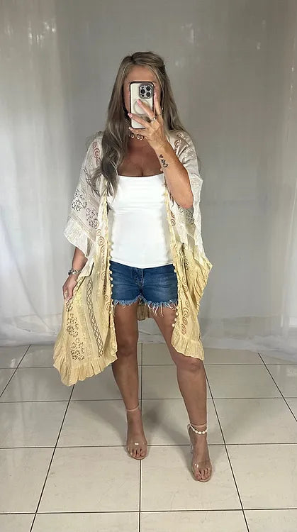 Gracie Kimono Cover - Gold…one of a kind