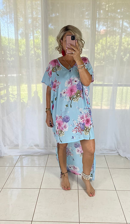 Tilly hi lo - Denise Aqua Floral