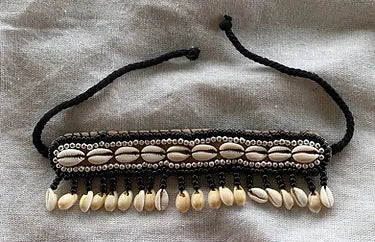 Handmade Shell Anklet - Black