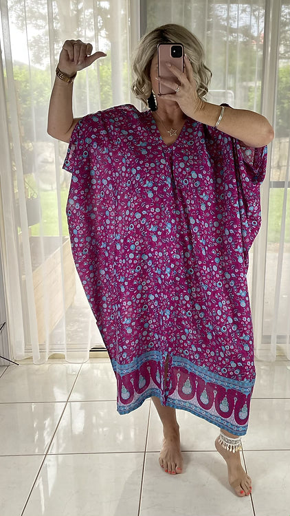 Ivey Kaftan - Boho Magenta **disc