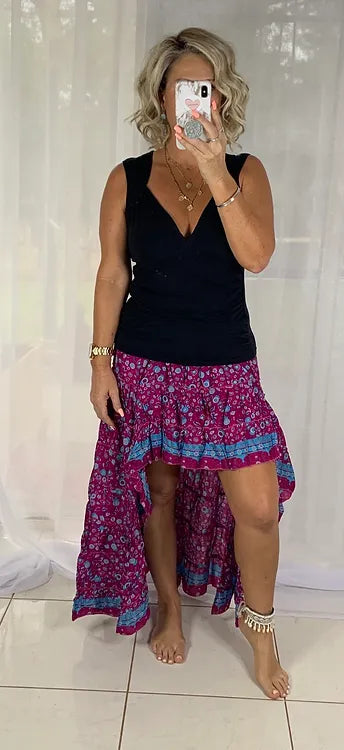 Daphne Skirt - Boho Magenta