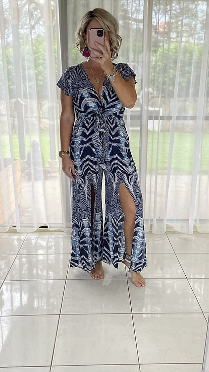 August Jumpsuit - Zebra