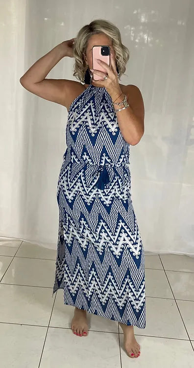 Willow Halter - Blue Zig Zag