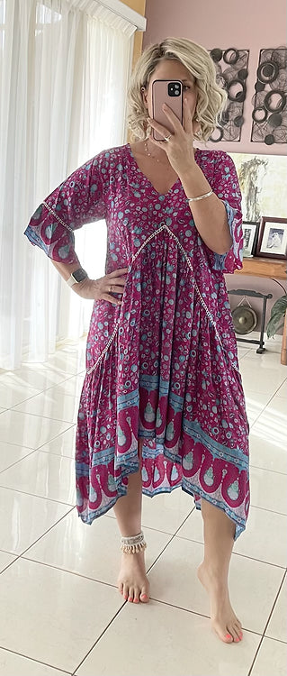 Frankie Maxi Dress - Boho Magenta discontinued
