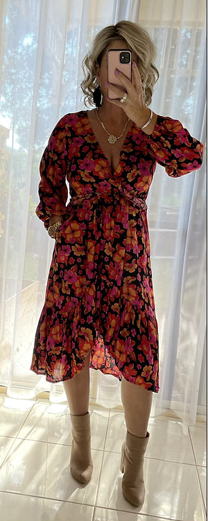 Augie Long Sleeve - Firestone floral