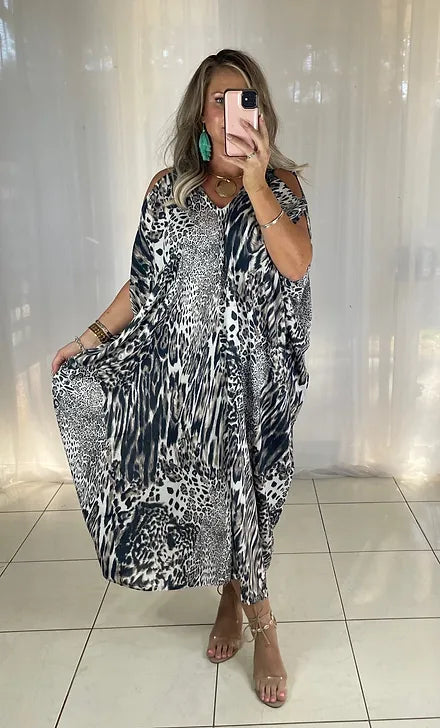 Ivey Kaftan - Chocolate Leopard