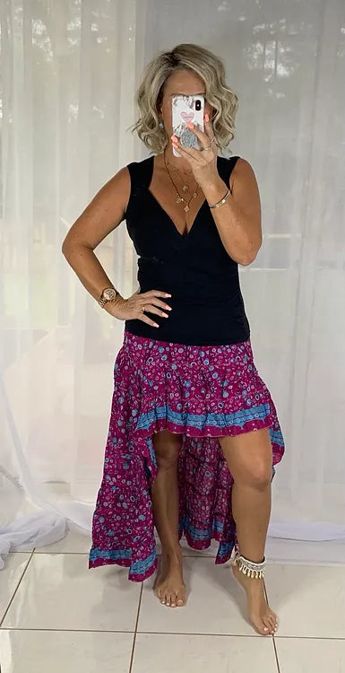 Daphne Skirt - Boho Magenta
