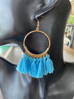 Tassel earring - Light Blue