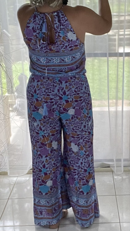 Mabel Halter Jumpsuit - Purple 51 (small sizing)