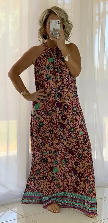 Willow Halter - Pink + Aqua