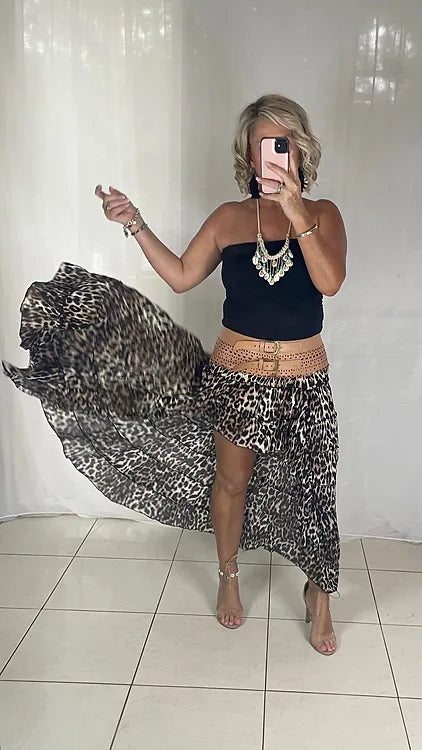 Daphne Skirt - Leopard Ko