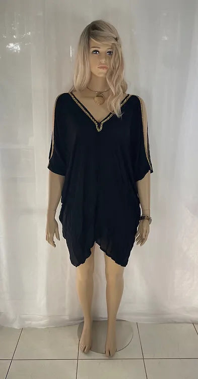 Kaftan embellished - Black short