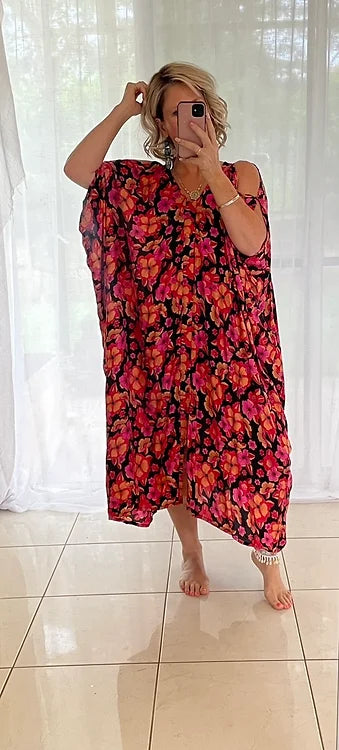 Ivey Kaftan - Firestone floral