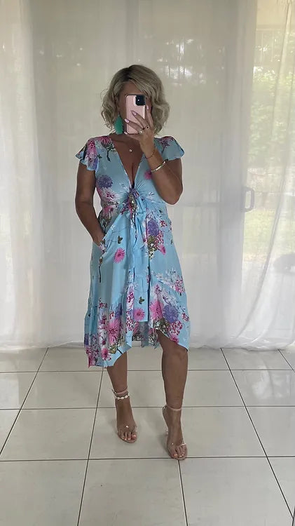 Augie - Denise Aqua Floral