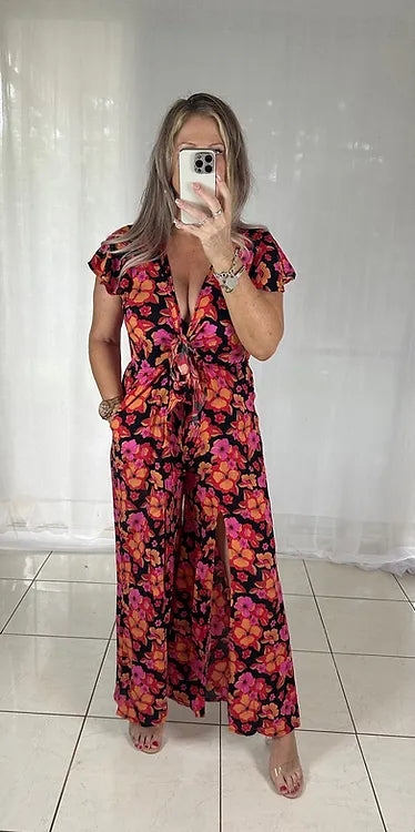 August Jumpsuit - Firestone Floral