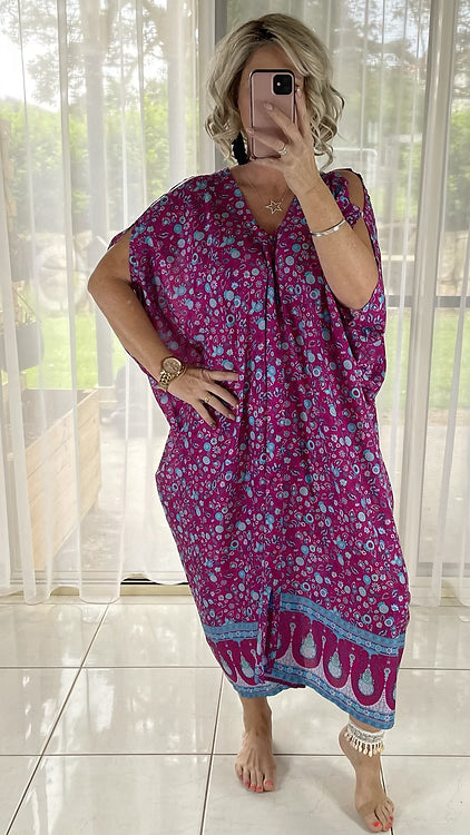 Ivey Kaftan - Boho Magenta **disc