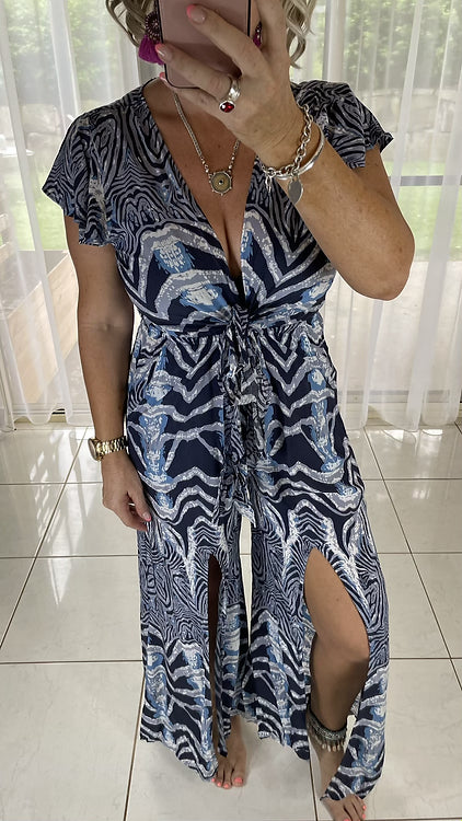 August Jumpsuit - Zebra