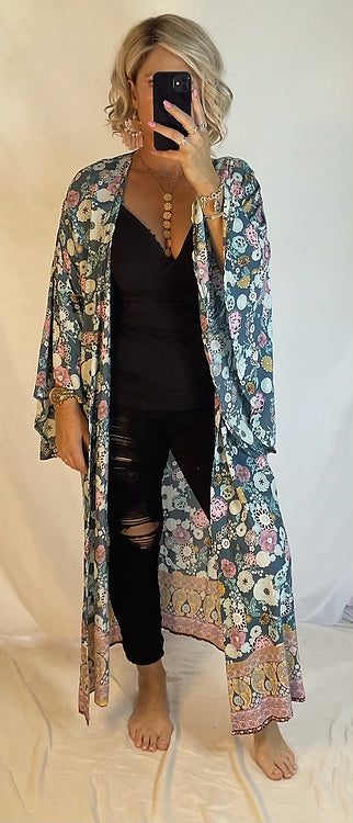 Gracie Kimono Cover - Coco Blue