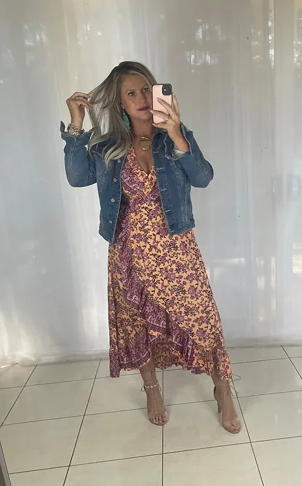 Ella Wrap Long sleeve - Retro Peach **discontinued