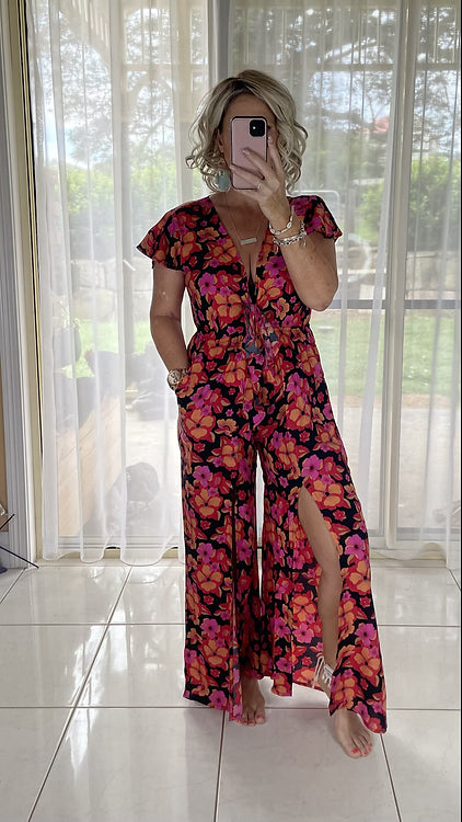 August Jumpsuit - Firestone Floral