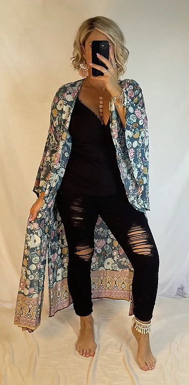 Gracie Kimono Cover - Coco Blue