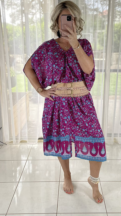 Ivey Kaftan - Boho Magenta **disc