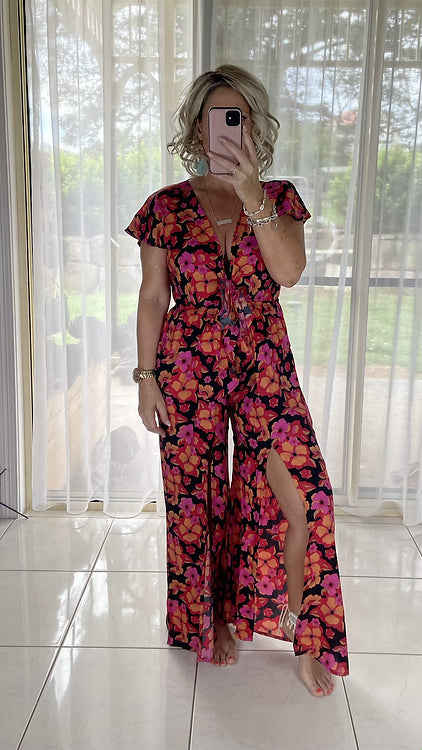 August Jumpsuit - Firestone Floral