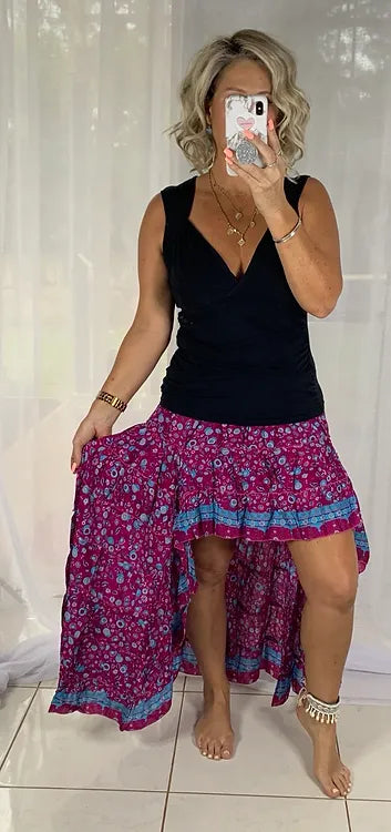 Daphne Skirt - Boho Magenta