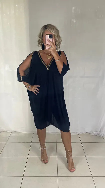 Kaftan embellished - Black short