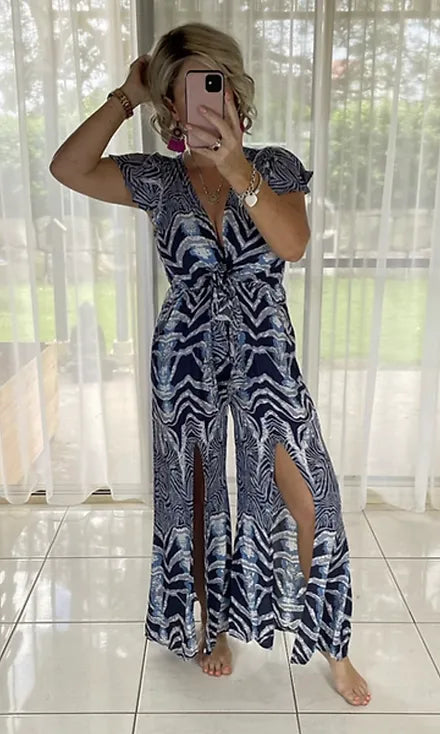 August Jumpsuit - Zebra