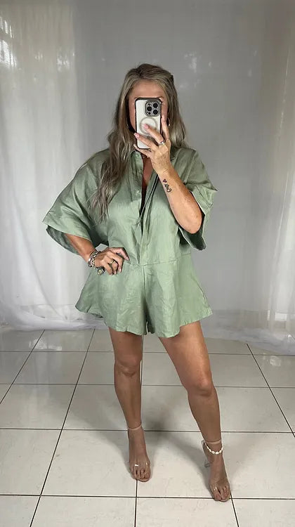 Lou Lou Playsuit - Khaki