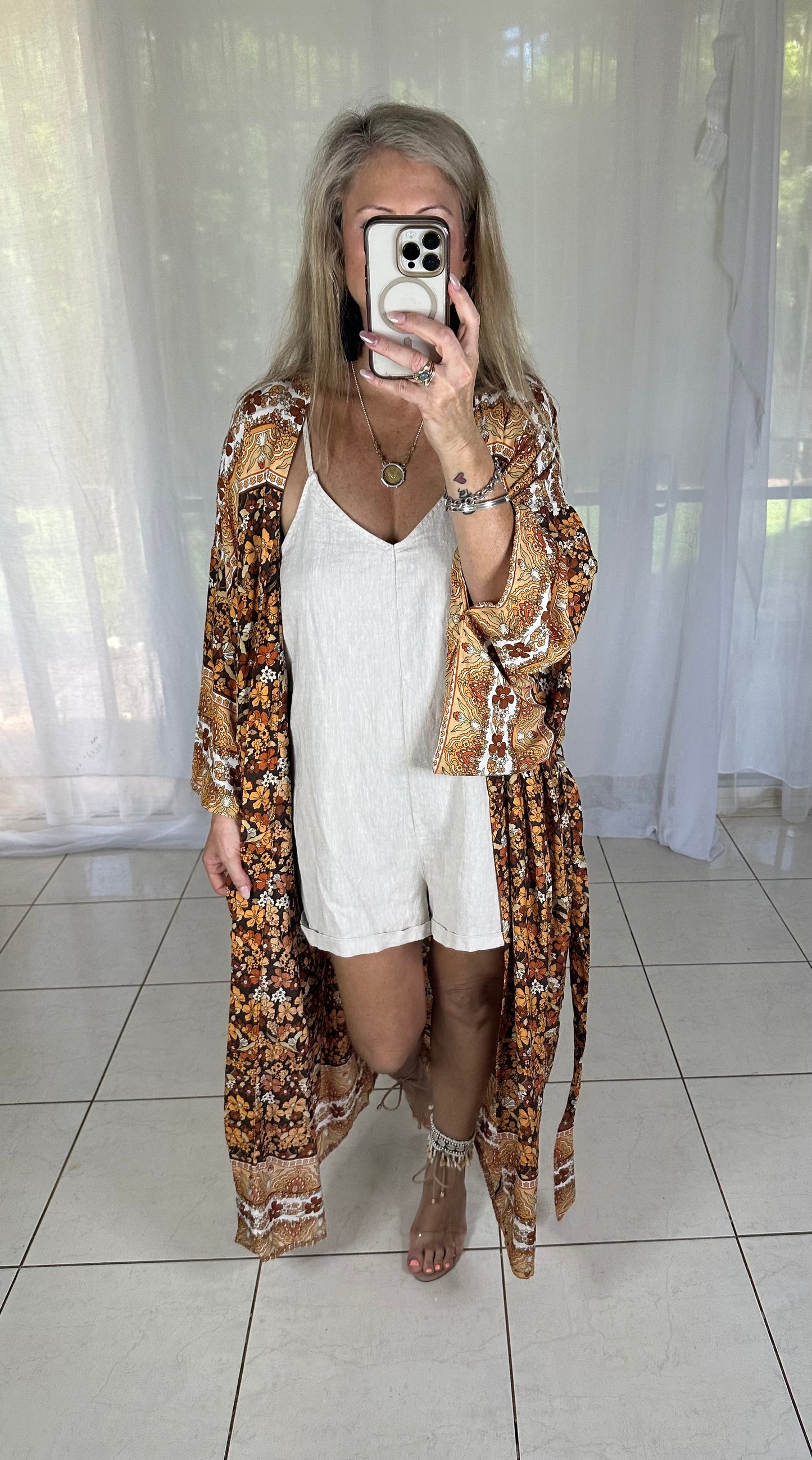 Gracie Kimono Cover - Earth tones…one of a kind