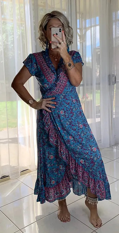 Ella Wrap - Retro Blue ** discontinued
