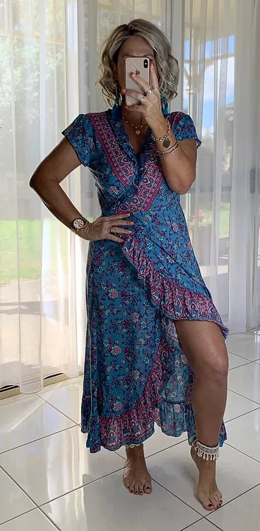 Ella Wrap - Retro Blue ** discontinued