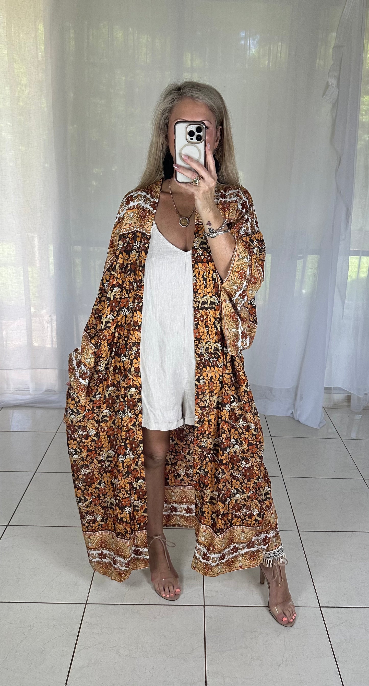 Gracie Kimono Cover - Earth tones…one of a kind