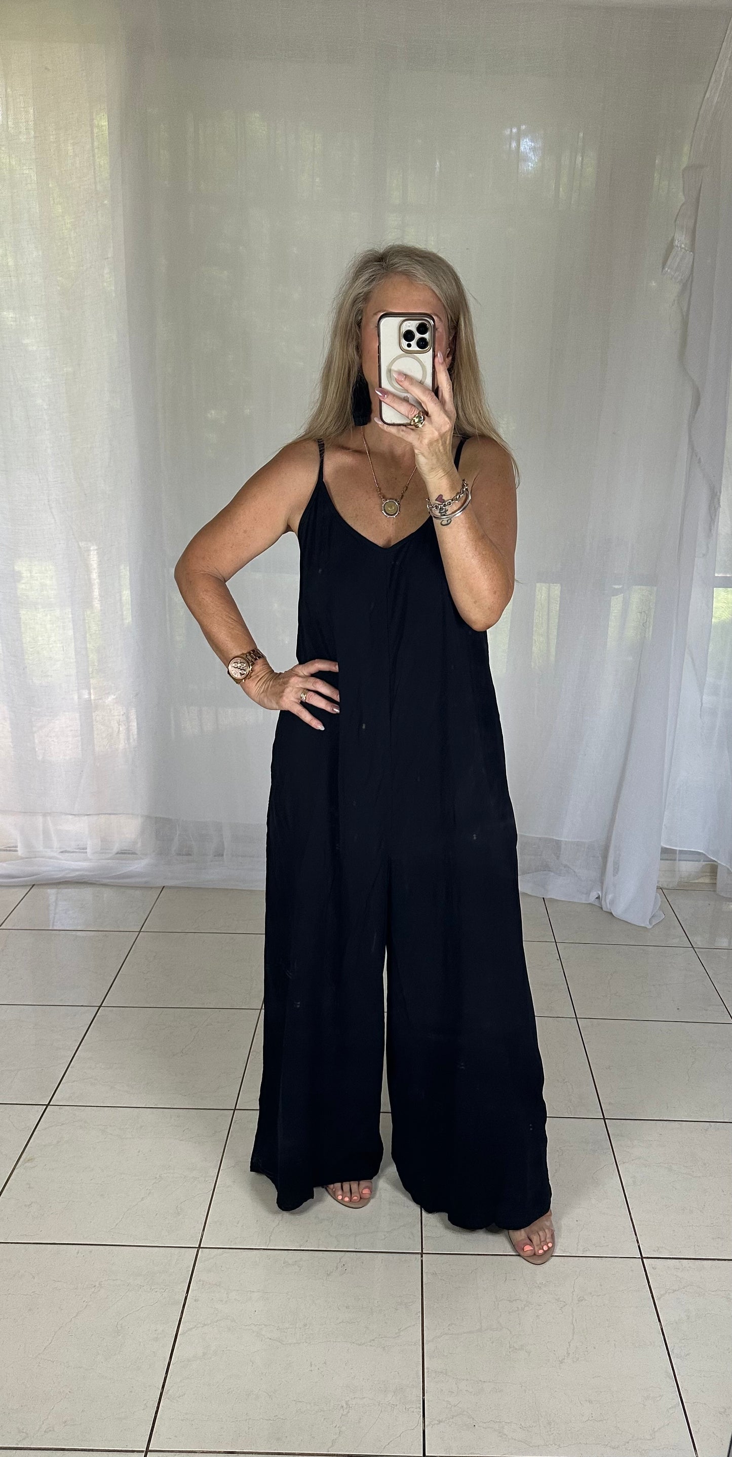 Flare leg Jumpsuit - Black