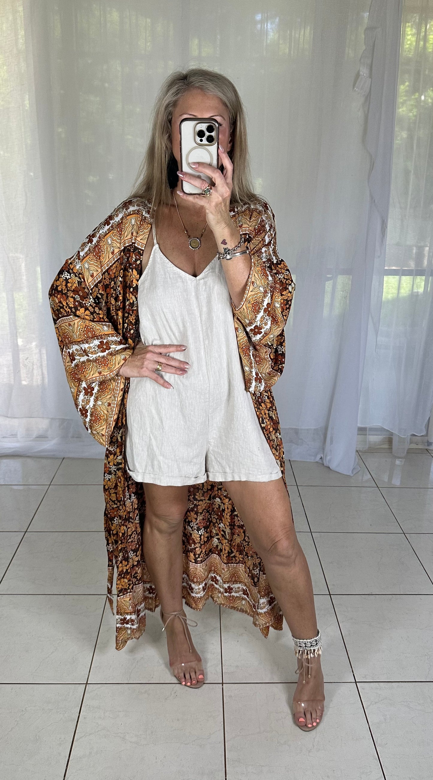 Gracie Kimono Cover - Earth tones…one of a kind